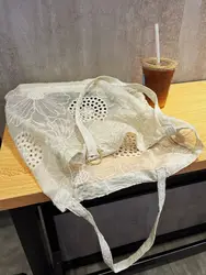 Girls Bag 2024 New Fashion Vintage Embroidery Lace High Quality Shoulder Bag Handbag Women Bags