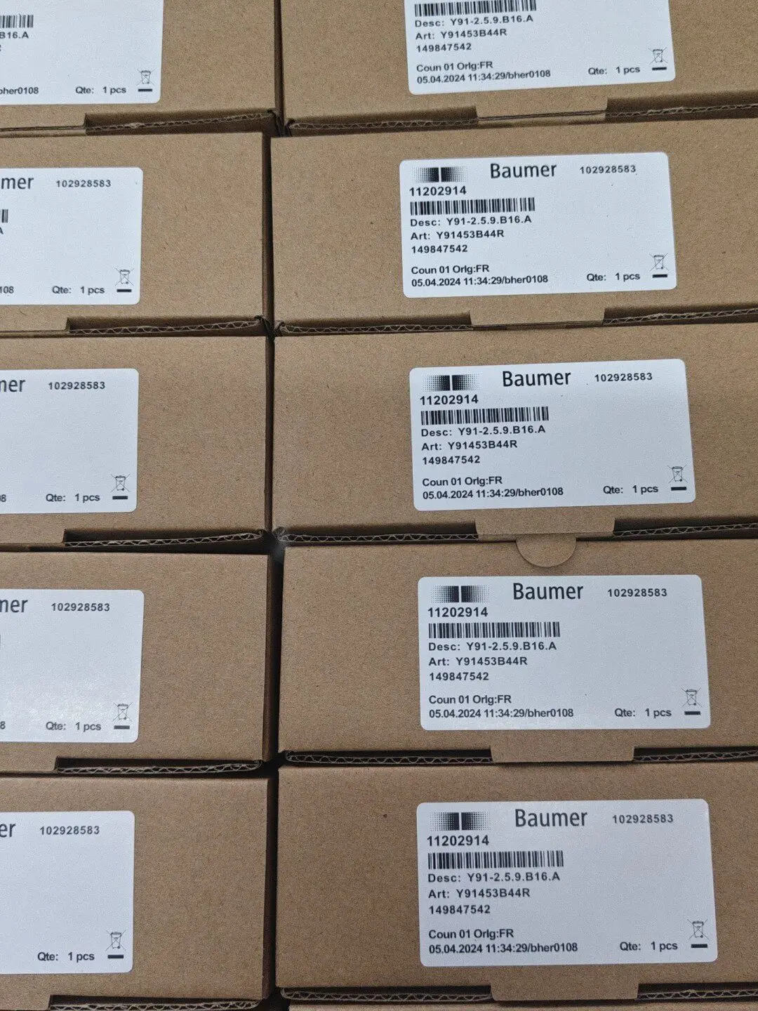 Baumer Pressure Sensor Y91- 2.5.9. B16.A Y91453B44R High Quality