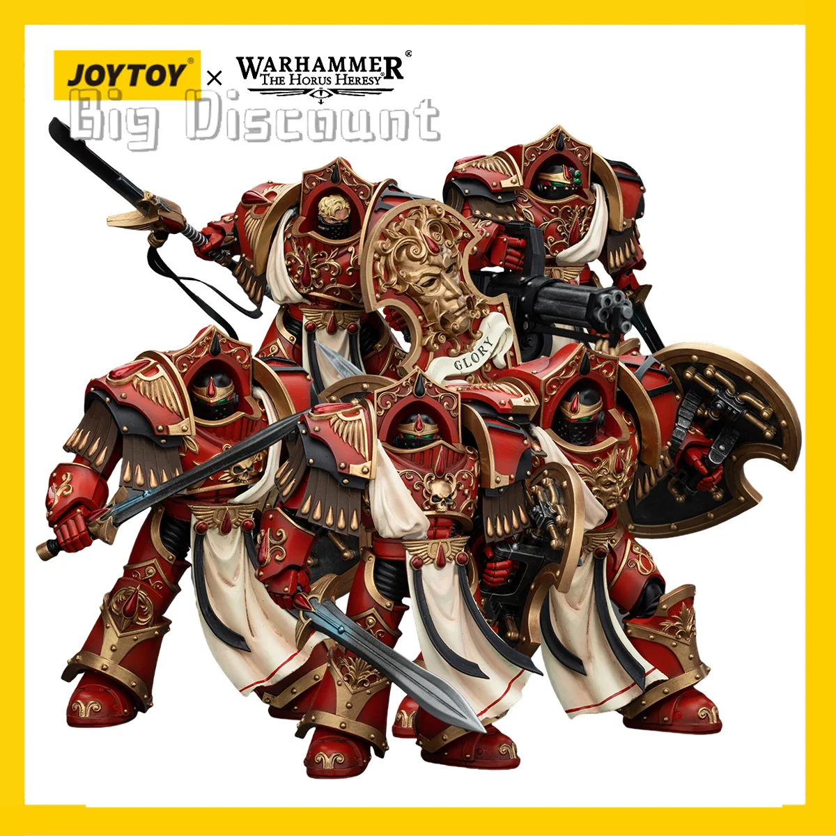 [Pre-order] JOYTOY1/18 Warhammer The Horus Heresy Action Figure Blood Angels Crimson Paladins Squad 5PCS Model Free Shipping