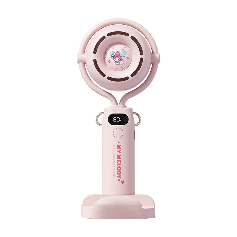 Sanrio Kuromi My Melody Cartoon Handheld Fan High speed silent high wind USB Fan long-lasting cooling compact fan Kids Gift