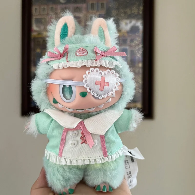 Caliente para 17cm Labubu ropa Serie suave lindo vestido personalizado 17cm Lafufuv1 V2 V3 vestido exquisito Kawaii ropa traje chico juguetes regalos