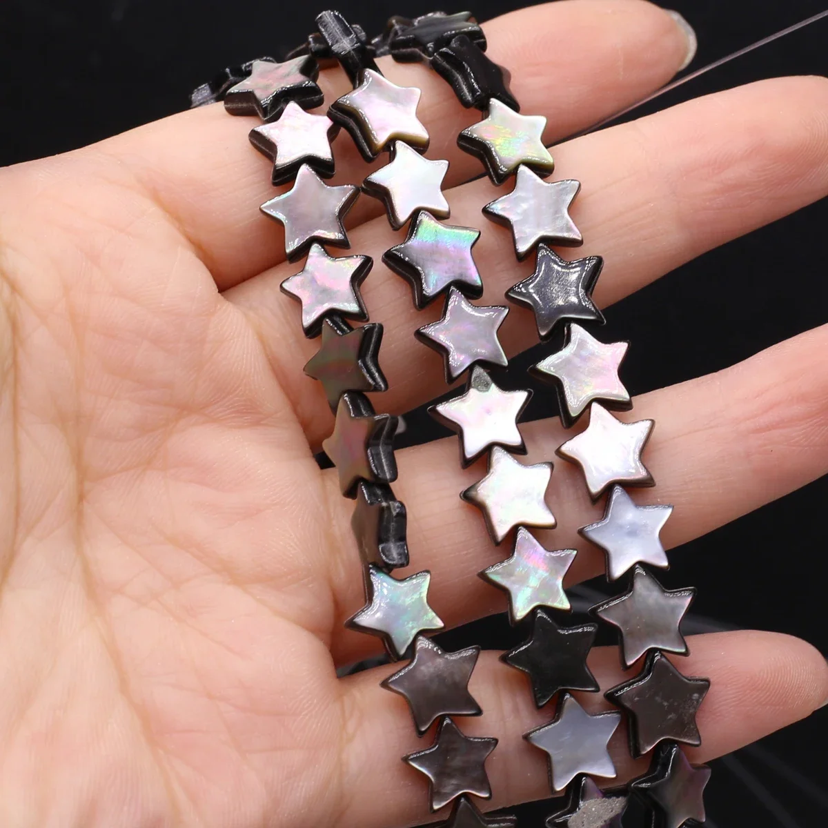 

10x10mm Black Five-Pointed Star Shell Natural Freshwater Bead Exquisite Jewelry Making DIY Necklace Bracelet Earrings Accessory