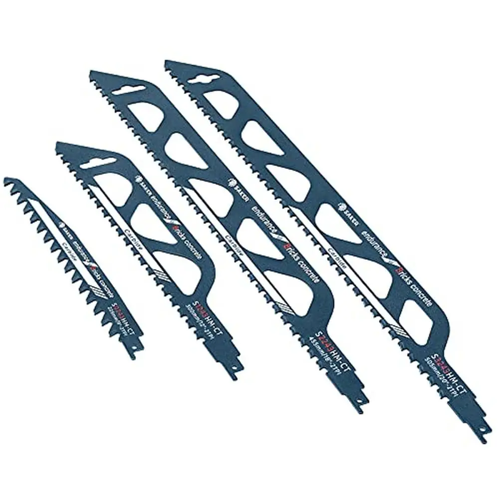 Reciprocating Saw Blades Multi-Function Carbide Teeth Precision Cutting 4 PCS Pack