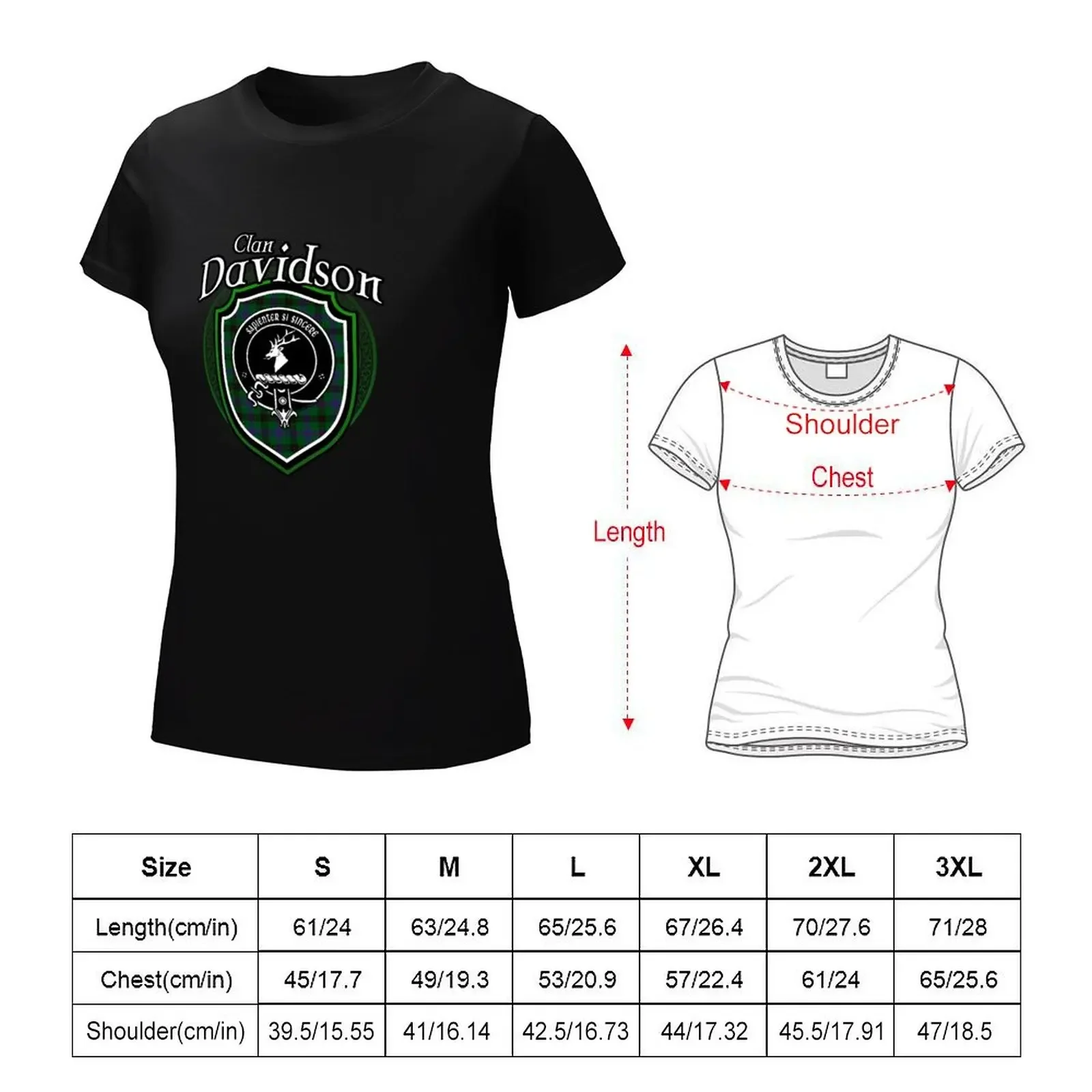 Clan Davidson Tartan , Scottish Davidson , Davidson Last Name, Tartan, Crest, Clan Crest Badge T-Shirt