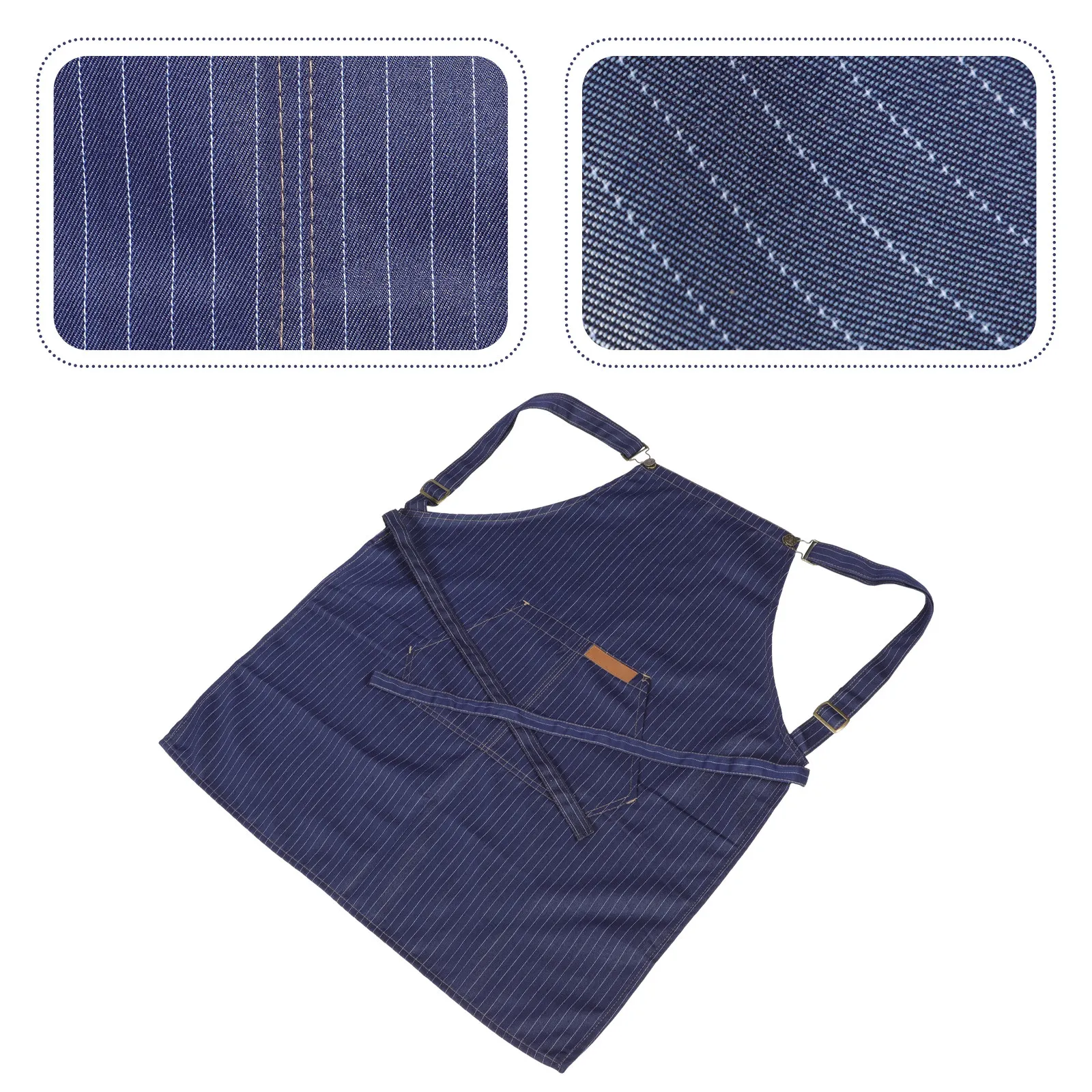 

Unisex Denim Apron for Men and Women Heavy-Duty Chef Kitchen Barbecue Grill Bartender Server Salon Hair Stylist Cooking Baking