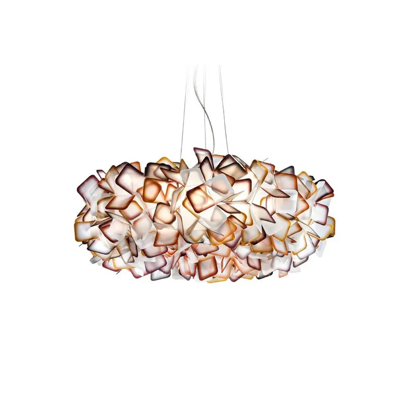 Italiaanse kunst bloemblad-stijl hanglamp, Scandinavische wolken LED-kroonluchter voor woon-, eet- en slaapkamer, huisdecoratie lamparmatuur
