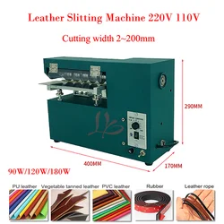 Leather Slitter Machine Belt Cutter Strap Cutting Machine Edge Folding Laminating Machine Leather Craft Slicer 220V 110V Cutting