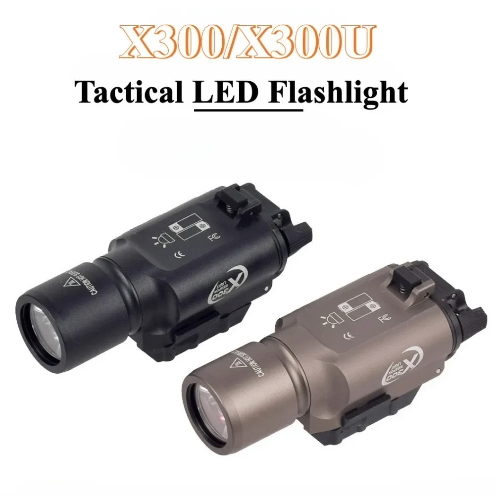 Tattico X300 X300U Ultra Metallo Pistola Pistola Stroboscopica HA CONDOTTO LA Luce Accessori Per Pistole Misura 20mm Rail Airsoft Appeso Torcia Da Caccia
