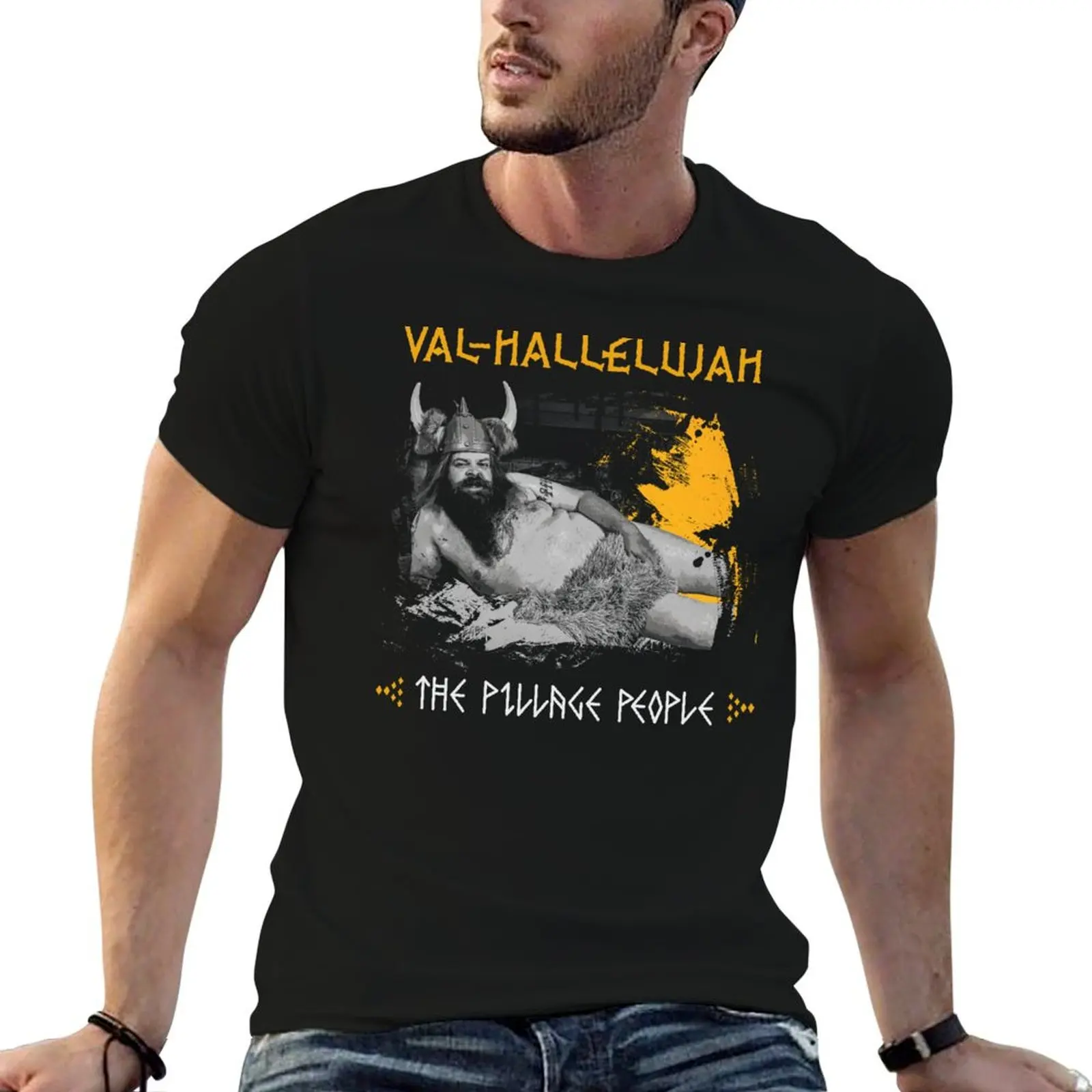 

for shirts anime t t T-Shirt man slim shirts fit Val-Halellujah man The Pillage People for