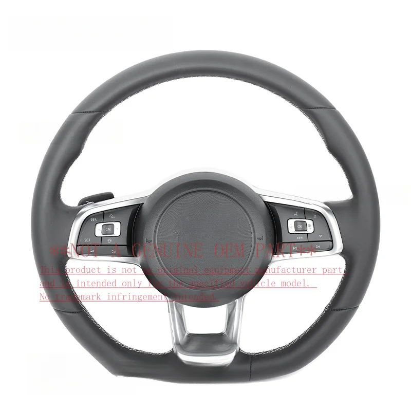 For Volkswagen Steering Wheel Horn Cover Full Leather Factory Style for Golf 6 7 R Line Variant GTI Lamando GTS Horn Shell