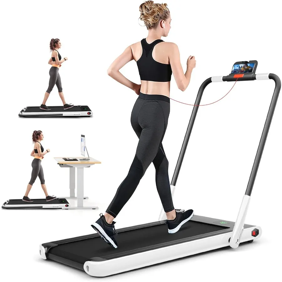 

Foldable Treadmills for Home 2 in 1 Walking Pad Portable Folding Under DeskTreadmills with Walk and Jog and Run Modes for Offic