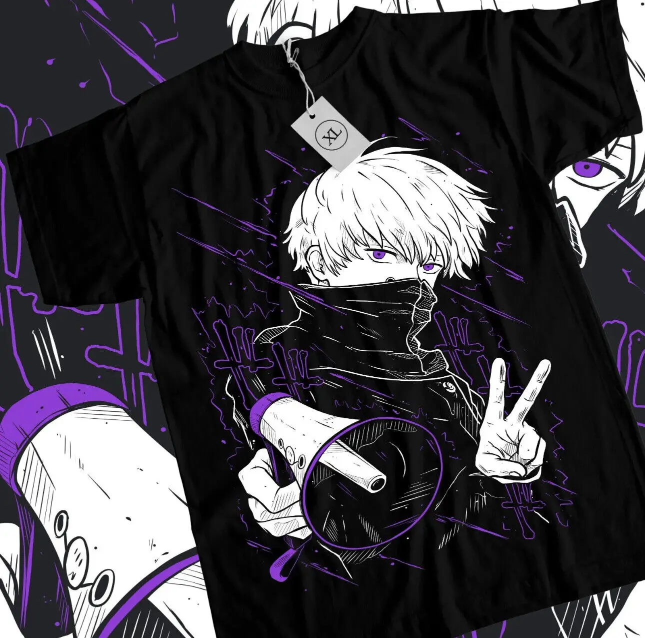 Jujutsu Kaisen Gojo Satoru Black T-Shirt Anime T-Shirt