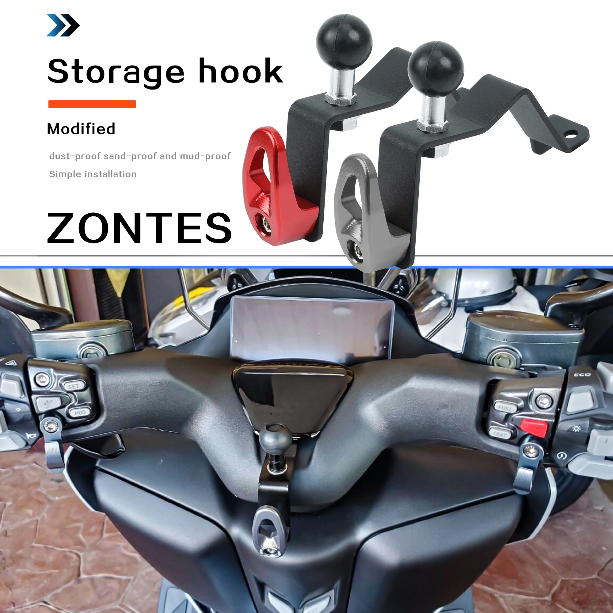 Motorcycle ZONTES Accessories Helmet Hook Hanger Holder Storage Bag Hook For ZONTES 350D 350M 150D 150M Motorcycle ZONTES 350D