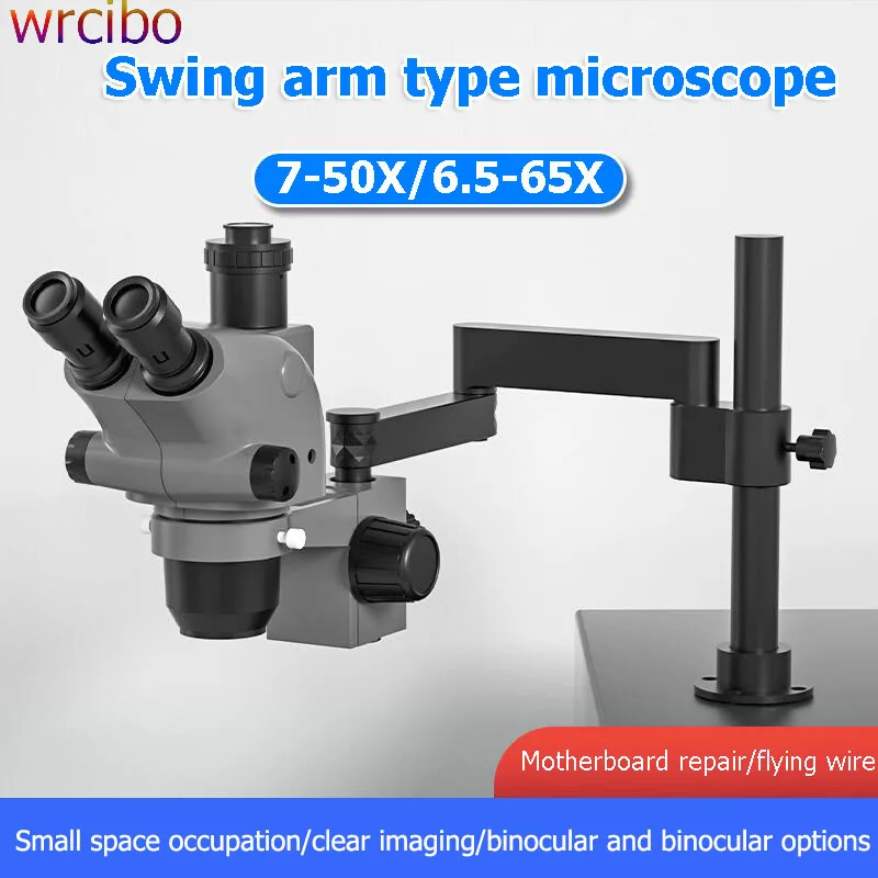 

WCI3 HD Continuous Zoom Binocular Trinocular Stereo Microscope With Adjustablet Arm Metal Support For Phone Mainboard Repair