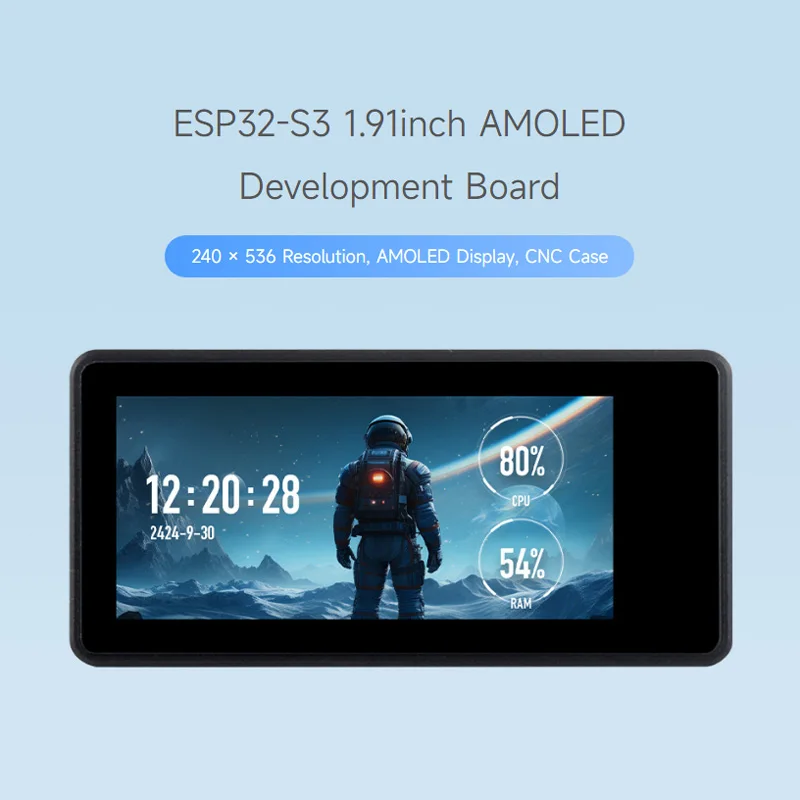 Picture 3: ESP32-S3 1.91inch AMOLED Development Board 240x536 Wi-Fi BLE 5 Screen Accelerometer Gyroscope Sensor for Arduino ESP32 LVGL