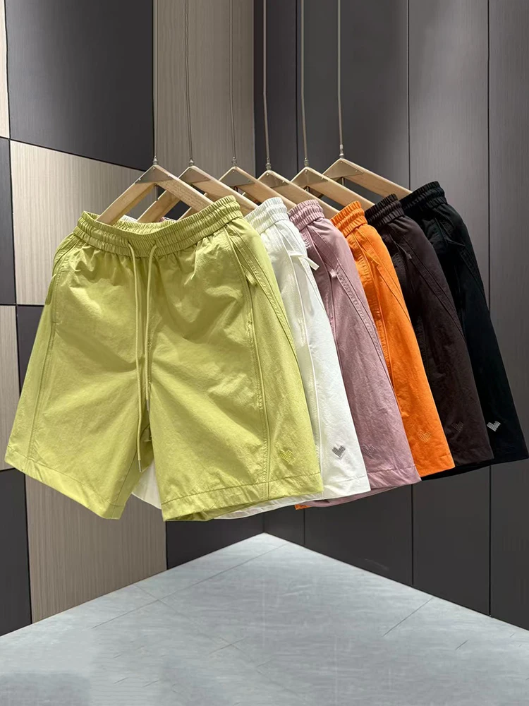 

Loose Fit Dopaamine Shorts Men's Summer New Style Trendy Lightweight Breathable Beach Pants Casual Elastic Waist Five-Quarter...