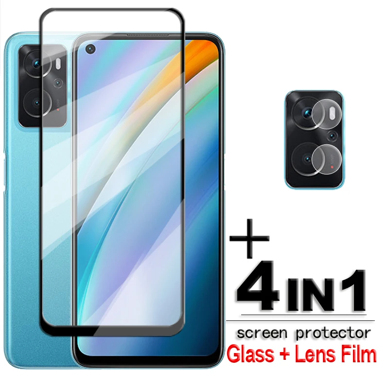 For OPPO K10 Tempered Glass OPPO K10 Pro A76 A74 A55 A54 A53 A16 Glass 2.5D Full Cover Screen Protector OPPO K10 4G 5G Lens Film