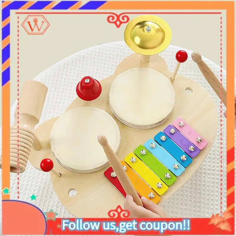 

Durable 1Set Kids Musical Instruments Sensory Toys Kids Drum Percussion Instruments Set Wooden Toy