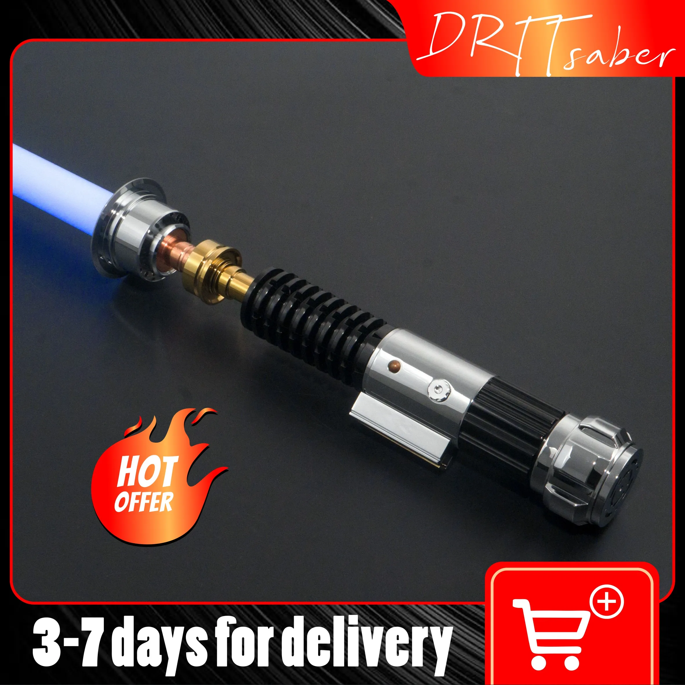 

X-Saber Obwian EP3 Proffie V2.2 board Lightsaber Laser Sword Metal Hilt Add 40+ fonts for free