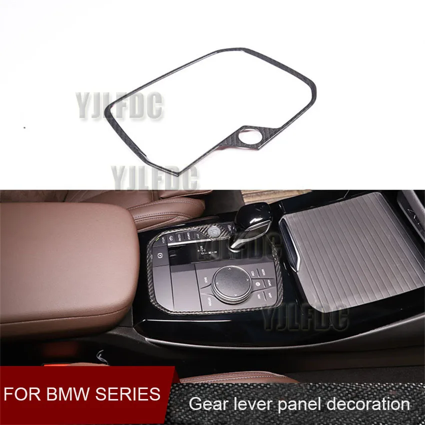 

For BMW Series 12348 Z4 M2 M3 M4 M8 X6 X7 iX3 i3 i4 2019-23 Real Carbon Fiber Car Gear Panel cover Trim sticker Auto Accessories