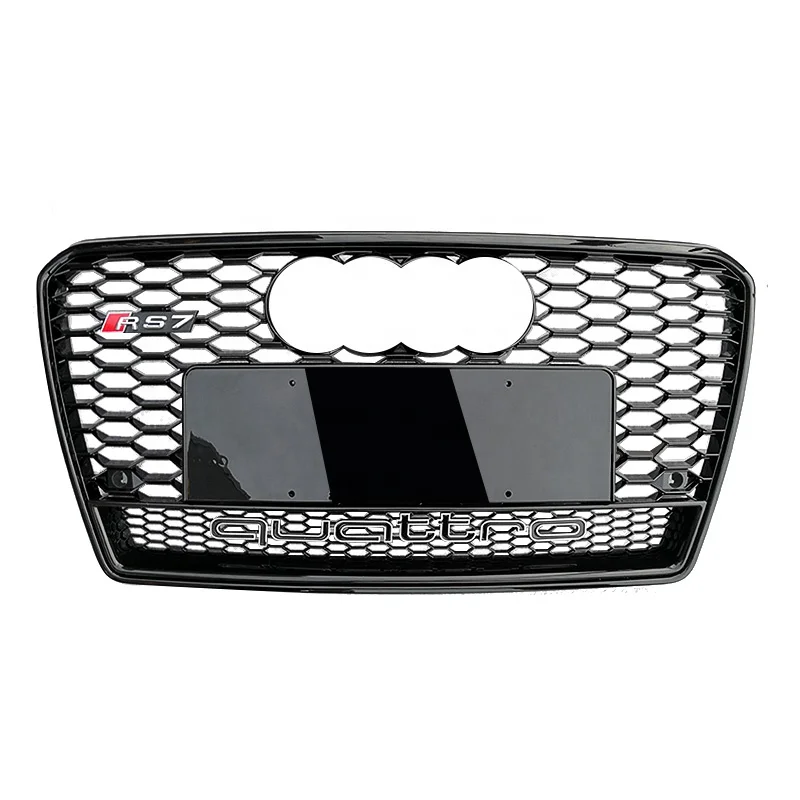 

Replacement RS7 front bumper grille Car accessories black quattro style f for A7 center honeycomb grill 2009-2015