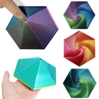 3D Printed Fractal Fidget Hexagon 7cm Portable Playing Sensory Anti-stress Toy Desktop Ornament Kid Toy Visual Gifts Mystery Box