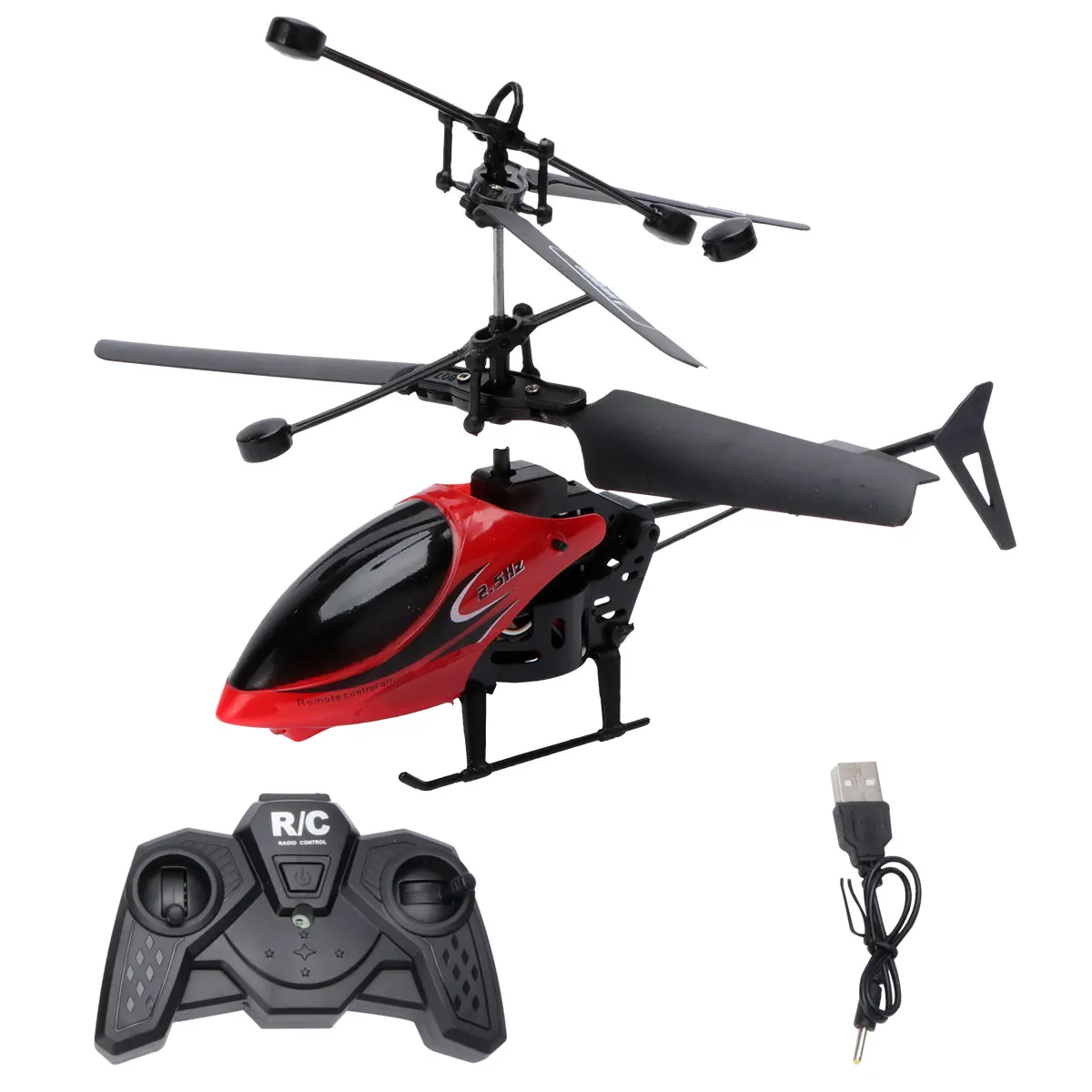 

Mini Helicopter Remote Control LED Light Aircraft Stabile Beginners Charge 30min Flight 6min Bright LED Off