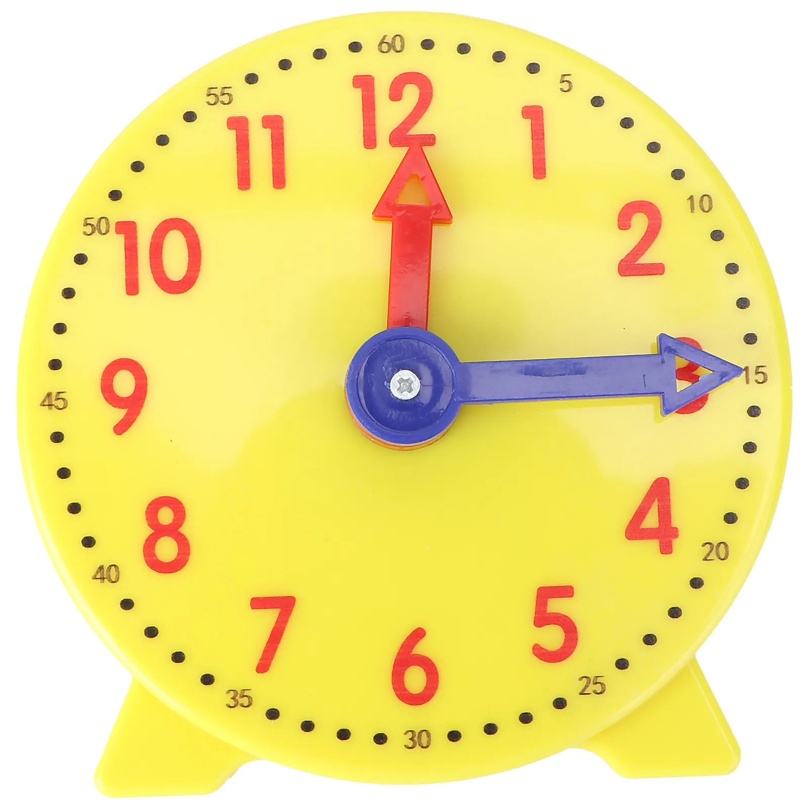 Small Round Learn Time Clock 2 Pin Linkage Desktop Teaching Clock for Primary School Early Education Kids Children Decor