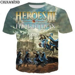 New arrival game heroes of might and magic 3 t shirt men/women 3D printed t-shirts unisex Harajuku style tshirt streetwear tops