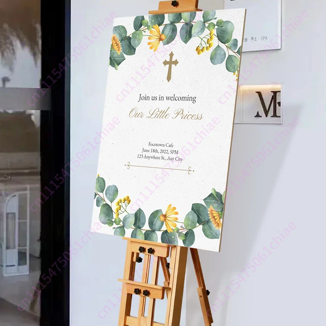 Floor-to-ceiling Large Easel, Flat Dual-purpose Bracket Type Foldable Wooden Professional-grade Oil Painting Display Stand