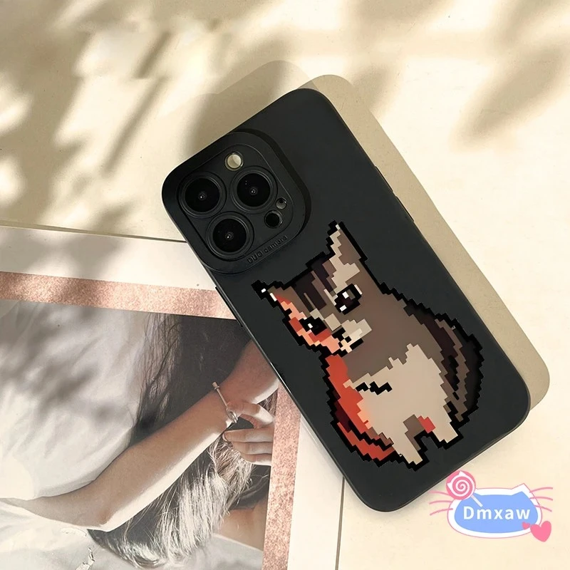 Для Realme GT7 Pro GT6 GT 6T Neo 7 6 SE GT5 Pro GT2 GT Neo 5 SE 3 2 Pro 5G чехол для телефона Cute Angry Cat Pixel Matte Soft Cover