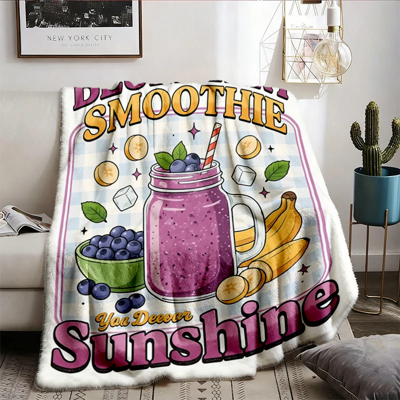 Heated Rivalry Blueberry Smoothie Flannel Blanket, Pride Flag Flannel Throw, Scott and Kip Movie Cozy Blanket