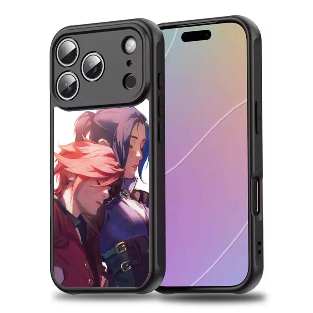 CaitVi Caitlyn y Vi funda de teléfono para iPhone 17,16,15,14,13,12,11,Pro,Max,Plus,Mini,SE4,E carga inalámbrica magnética Magsafe