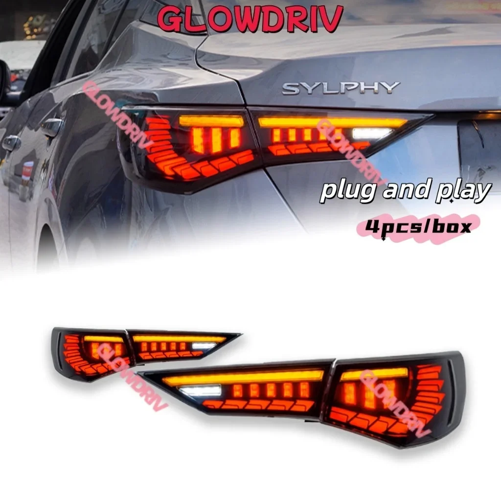LED Taillamp Fit for Nissan 14th Sylphy/Sentra 2020-2022 tail light Assembly upgrade scale-pattern design