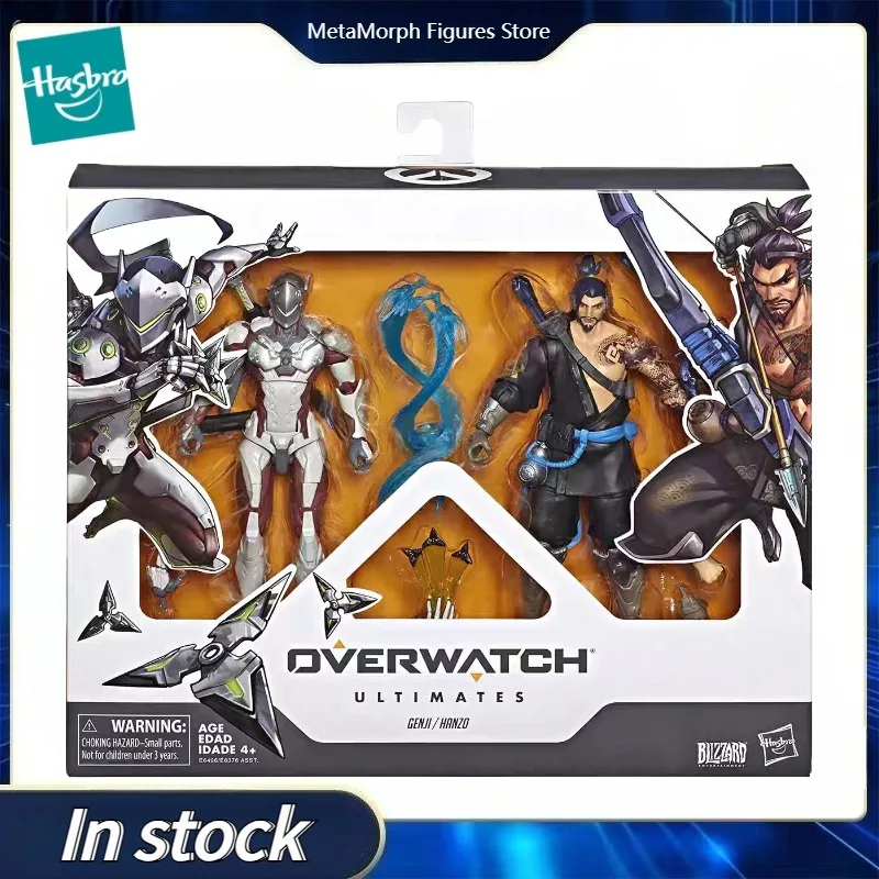 Original Hasbro Overwatch Ultimates GENJI/HANZO Anime Figures Toys Models Collection