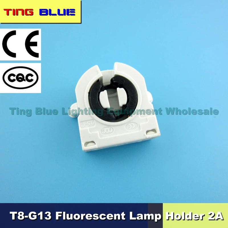 (4pcs) T8 lamp holder LED fluorescent lamp grille lamp foot lamp holder G13 lamp base home lighting lamp holder 12-250V 2A