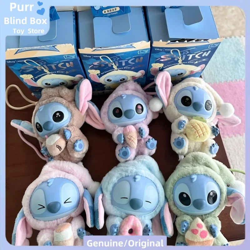 

Authentic Disney Stitch Eat Something Before Sleep Series Blind Box Lovely Doll Toy Vinyl Plush Mystery Box Ideal Birthday Gift