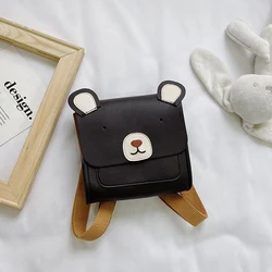 10 Colors Children'S Cartoon Bear Backpack Lightweight Waterproof PU Leather School Bag Girls Cute Western Mini Backpack