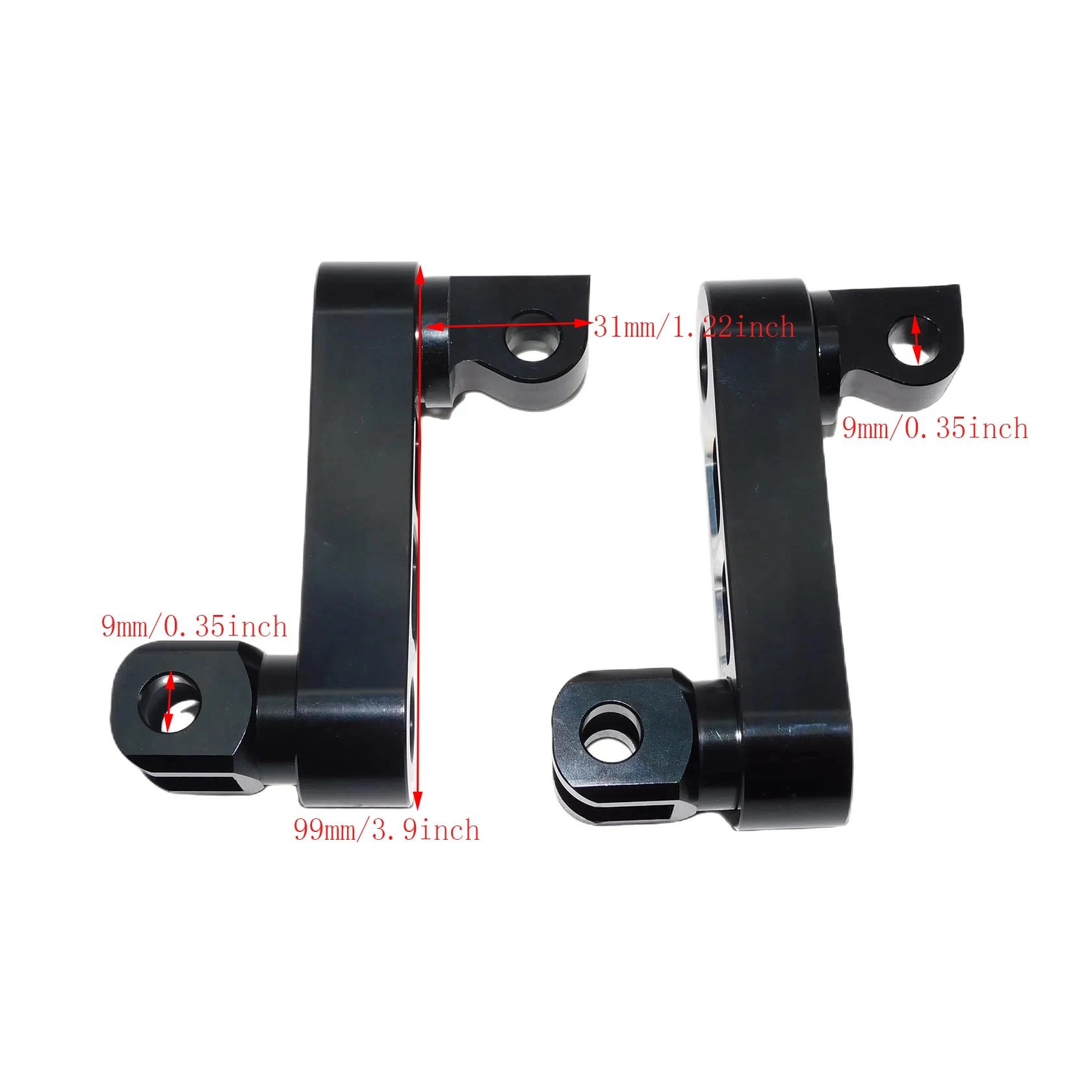 2xMotorcycle Adjustable Passenger Foot Pegs Mount Kit Highway Peg Clamp Extensions Bracket For Harley Dyna Fatboy Sportster XL