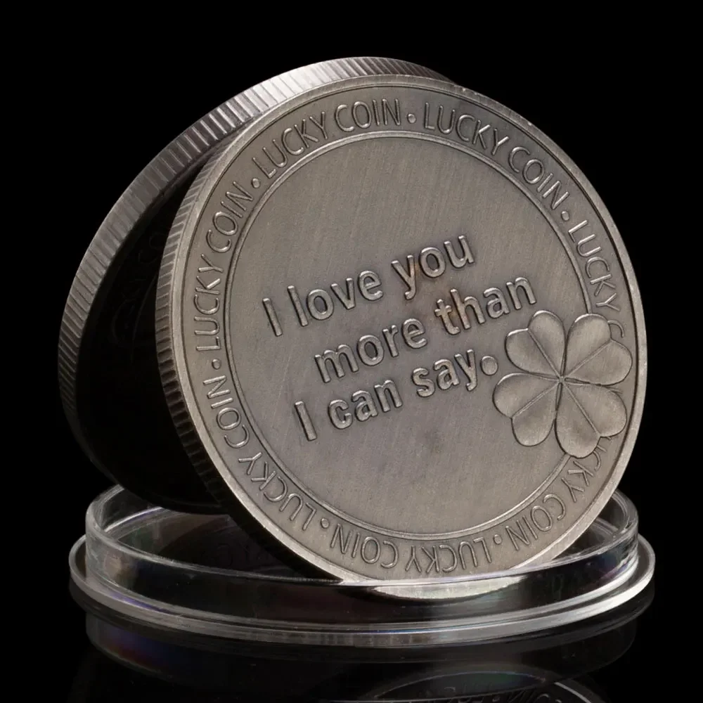 Commemoration Lucky Coin Love Words I Love You More Than I Can Say Romance Couple Collection Gifts Souvenir Copper Plated Coin