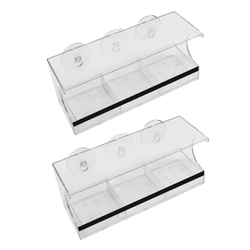 

Reliable 2Pcs Window Birds Feeder With Sucker, Outdoor Transparent Window Bird Feeder, Transparent Bird House, Garden Decoration