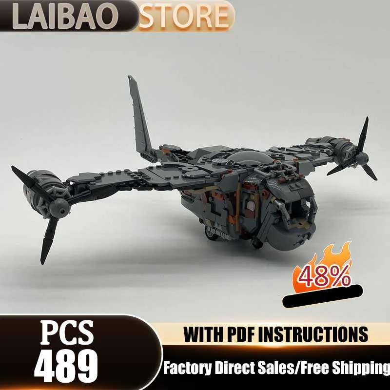 

Spacecraft Model Moc Building Blocks Battle Scrapped Helicopters Technology Bricks Christmas Assembly Street View Toys Gifts
