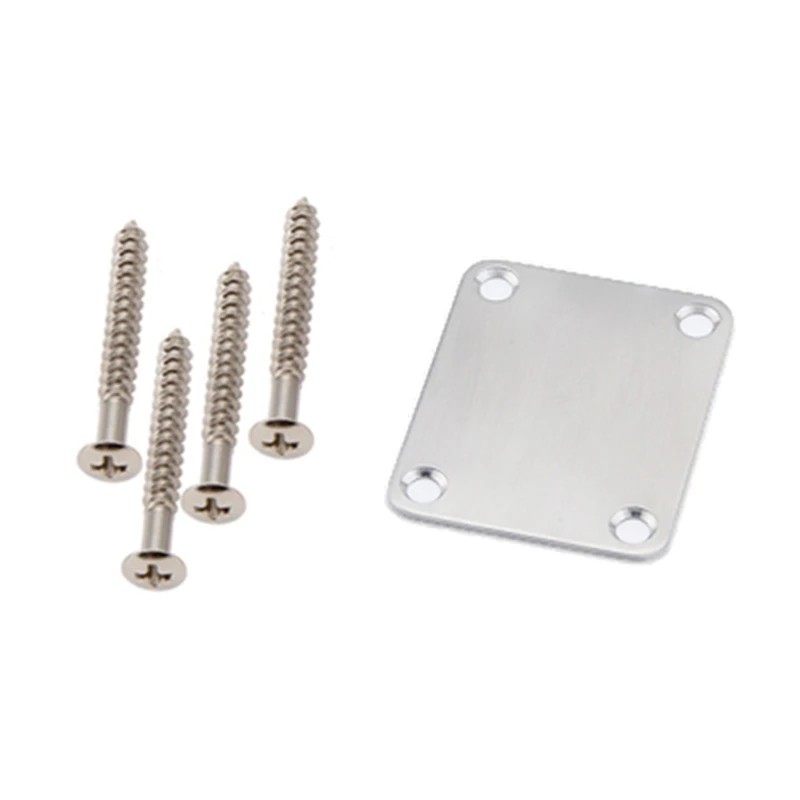 1 Set Electric Guitar Neck Plate With Screws For Strat Tele Guitar Precision,Jazz Bass Replacement