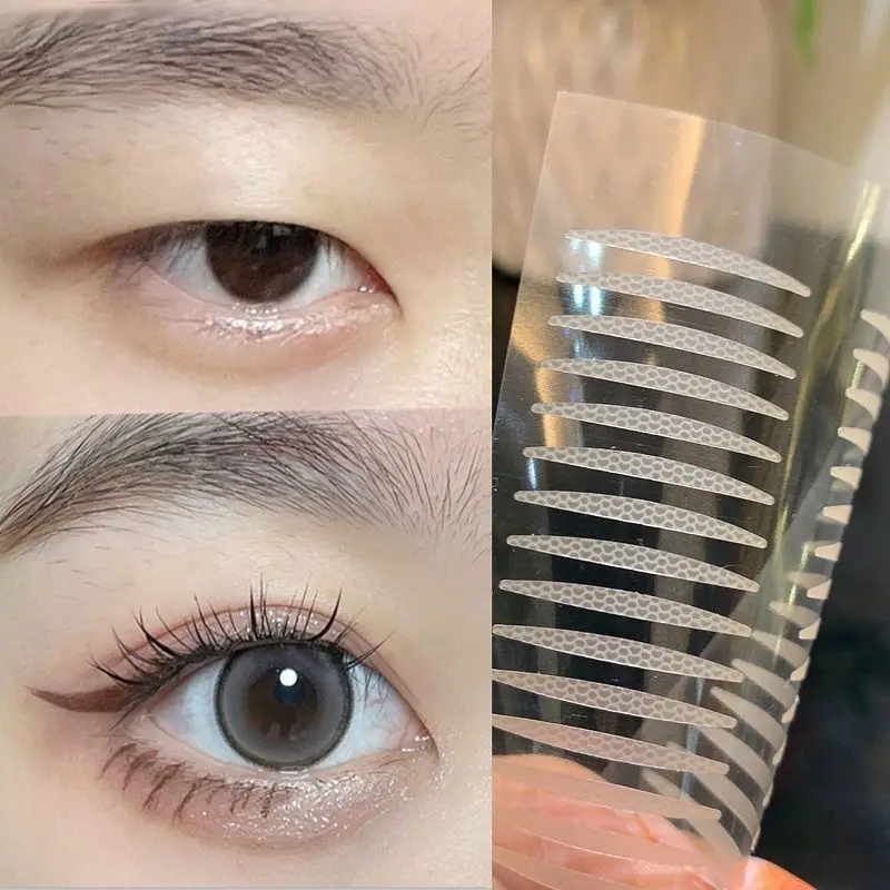 200 قطعة غير مرئية الزيتون جفن مزدوج التصحيح الطبيعة واضح البيج شريط أضعاف ذاتية اللصق عيون كبيرة ماكياج الجمال مع أدوات