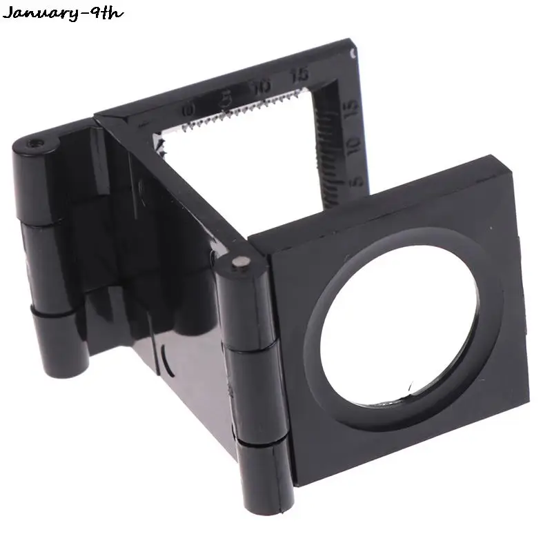 Microscope Folding Magnifier Stand Loupe With Scale For Textile Optical Foldable Magnifying Glass Tool 10X 28mm