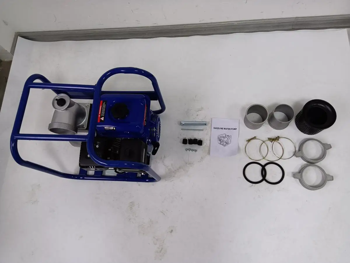 20254 بوصة مضخة مياه يعمل بالبنزين ارتفاع ضغط الزراعية 6.5Hp محرك مولد الري مضخة مياه عالية الضغط