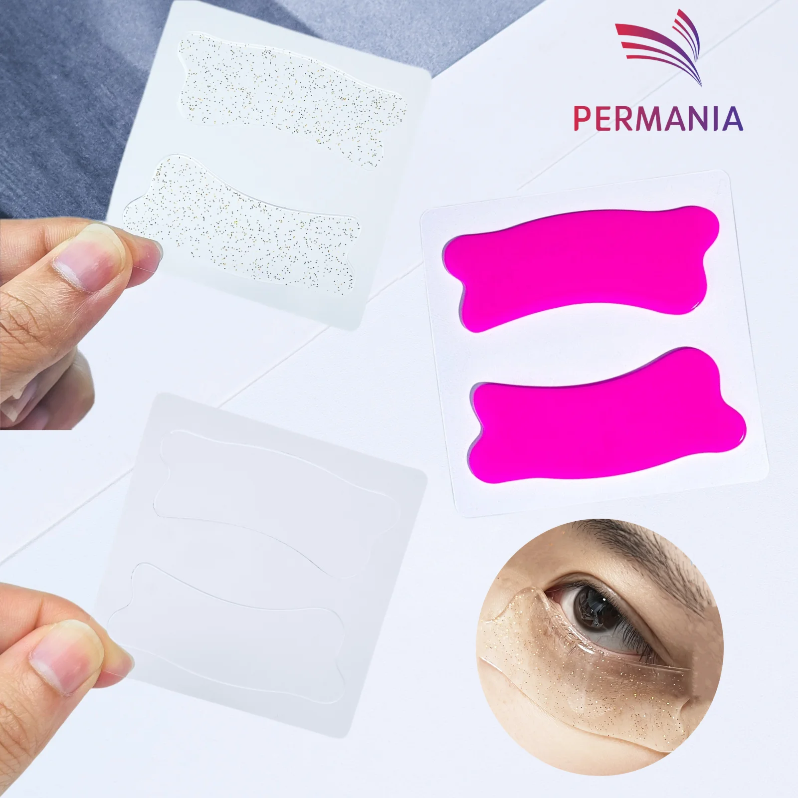 PERMANIA 1 paire de coussinets de cils en Silicone réutilisables patchs d'extension de cils conception en forme d'ours cils ascenseur Gel coussinets pour les yeux outils de maquillage