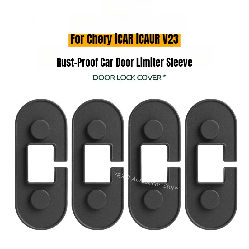 

For Chery ICAR ICAUR V23 Silicone Door Limiter Cover Pad Car Door Anti-Dust Shock-Absorbing Protector Noise Reduction Accerories