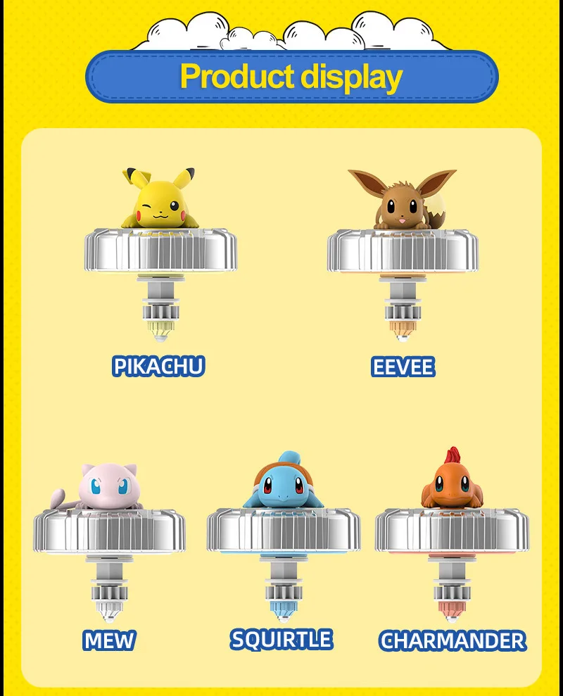 Original Pokemon Pikachu Kreisel Arena Cartoon Anime Figur Pull Monster Elf Ball Battle Game Boy Kinder Kind Geburtstagsgeschenk – Detail 4