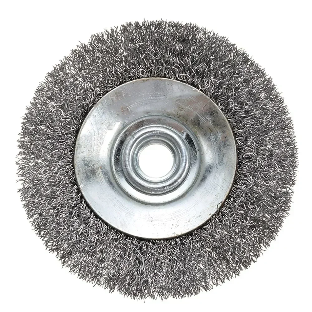 100mm Stainless Steel Wire Brush Bevel Polishing Wheel Rust Remover Brushes For Angle Grinder Electric Drill Thread